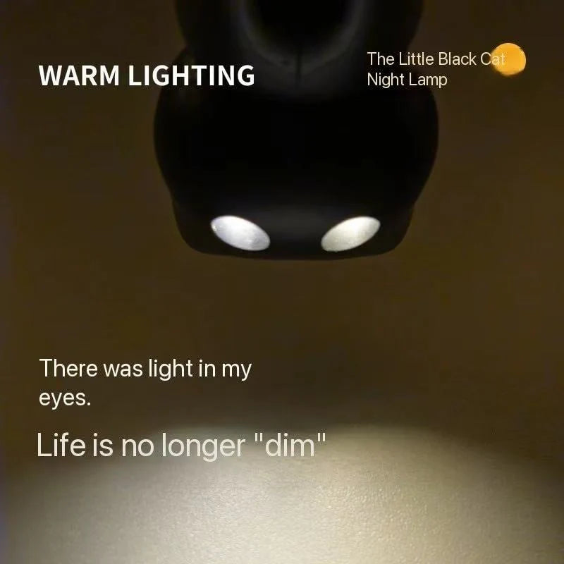 đ Svart katt nattlampa Keyri