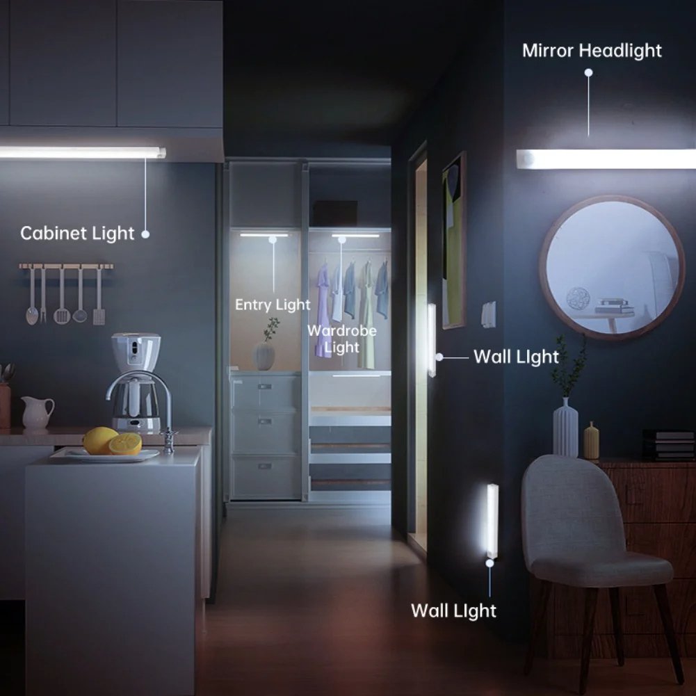 🔥Nyårserbjudande – uppladdningsbar LED-lampa, ingen behov av hålborrning, smart sensor, magnetisk design