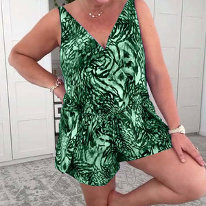 🌊Moderiktig tryckt halterneckbaddräkt💃