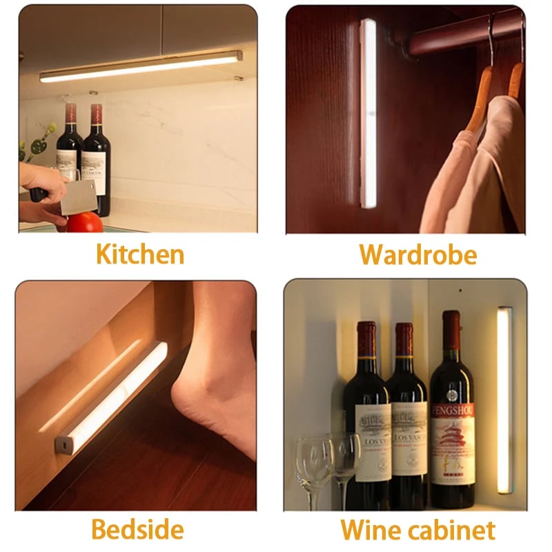 🔥Nyårserbjudande – uppladdningsbar LED-lampa, ingen behov av hålborrning, smart sensor, magnetisk design