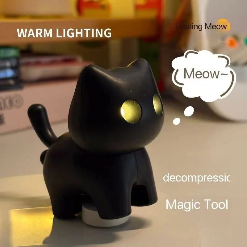 🌙 Svart katt nattlampa Keyri