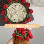 Ladda upp bild till gallerivisning, Kreativ bukett med rosor i ull☕🌹
