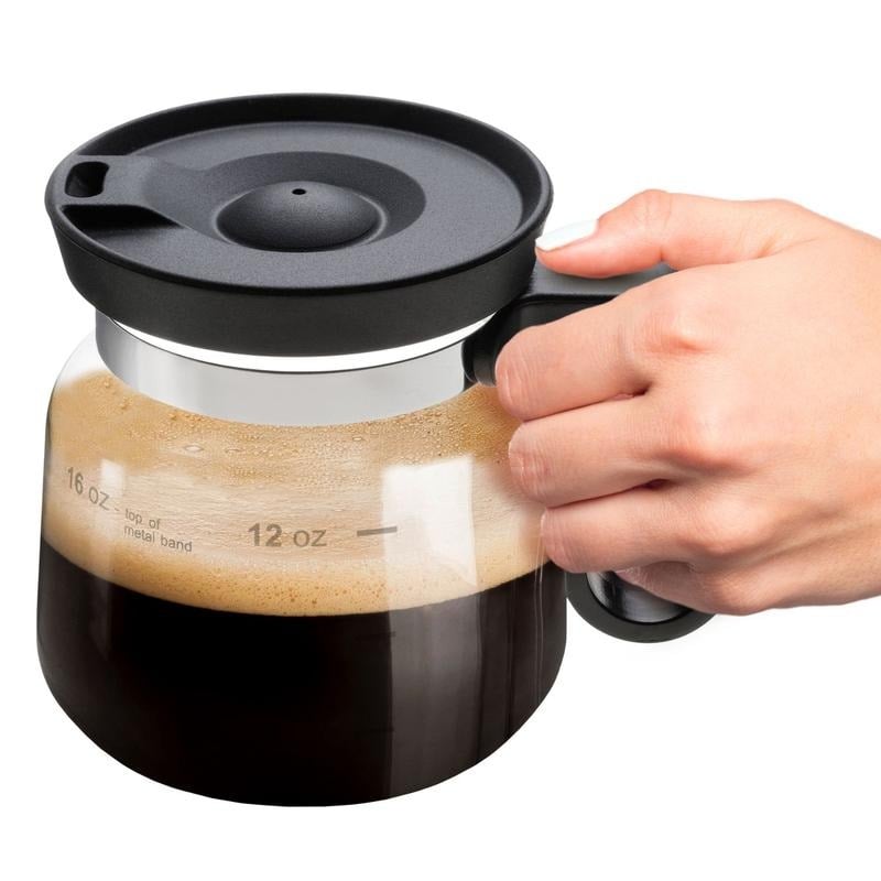 💕49% RABATT💖☕ 473 ml glasmugg – i kaffekannastil