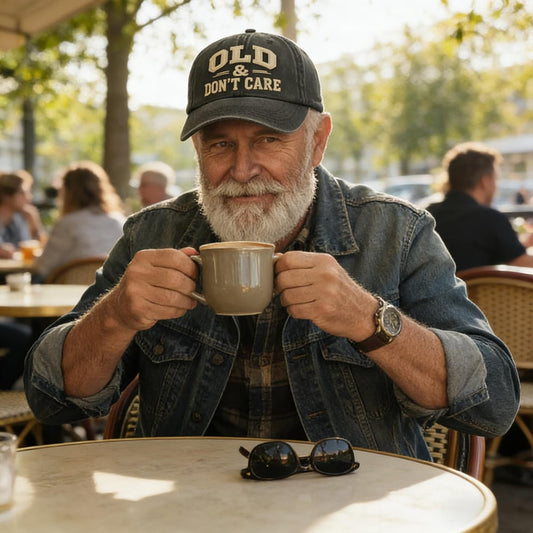 Retrobaseballkeps „Old & Don’t Care“ – Broderad keps i vintage-stil 🧢