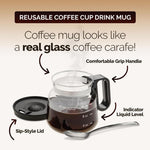 Ladda upp bild till gallerivisning, 💕49% RABATT💖☕ 473 ml glasmugg – i kaffekannastil
