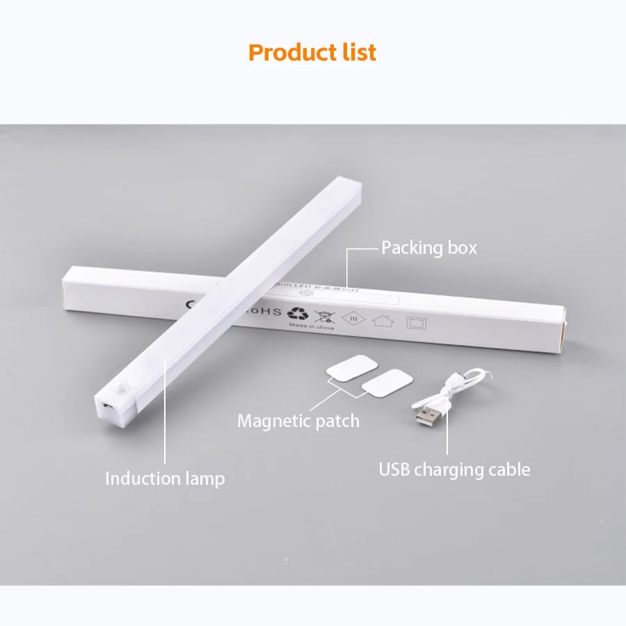 🔥Nyårserbjudande – uppladdningsbar LED-lampa, ingen behov av hålborrning, smart sensor, magnetisk design