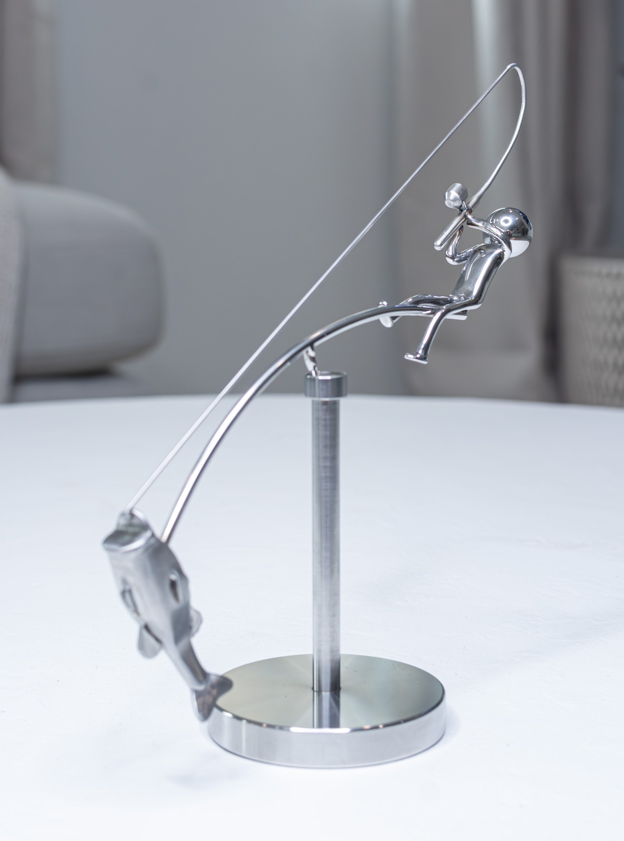🎣Fiskaren Som Balanserar Skulpturen