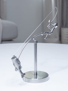 🎣Fiskaren Som Balanserar Skulpturen