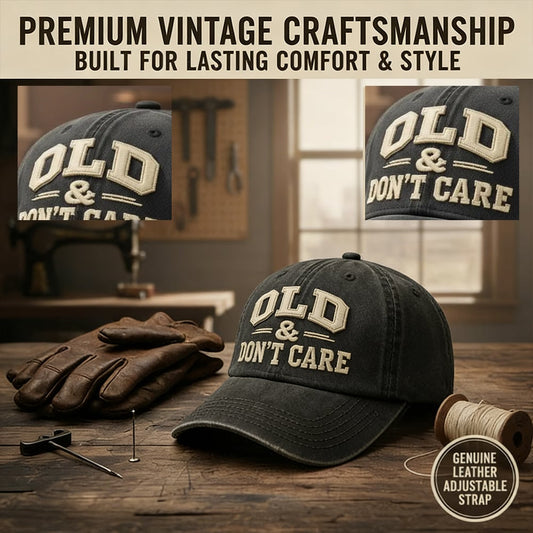Retrobaseballkeps „Old & Don’t Care“ – Broderad keps i vintage-stil 🧢