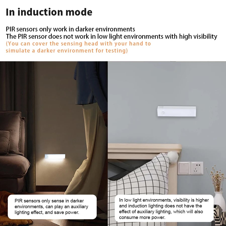 🔥Nyårserbjudande – uppladdningsbar LED-lampa, ingen behov av hålborrning, smart sensor, magnetisk design