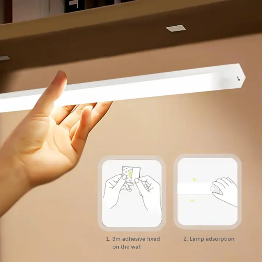 🔥Nyårserbjudande – uppladdningsbar LED-lampa, ingen behov av hålborrning, smart sensor, magnetisk design